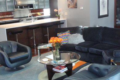 Inspiration for a living room remodel in Cedar Rapids