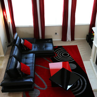 Black Living Room Ideas Photos, Black Red Living Room Chair