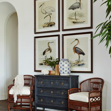 Naples Florida Vacation Home - great room bird prints