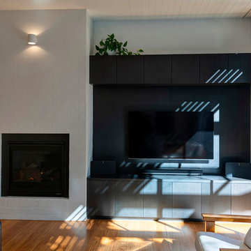 Living Room TV & Fireplace