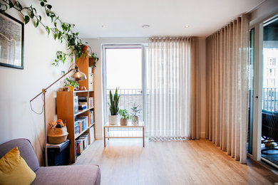 Natural Linen Curtains In Contemporary Home