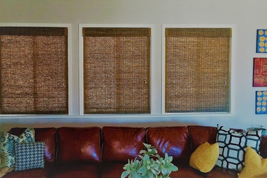 Natural Woven Roman Shades, North Valley Shuttery