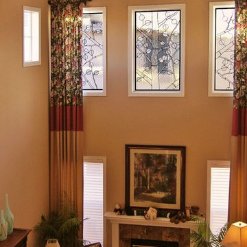 Nature Themed Transom Stained Glass Windows