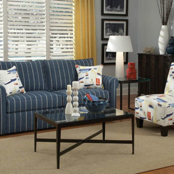 Nautical Delight Armless Accent Chair