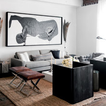 Living Room - Black and Wood