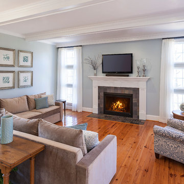 Neo New England Coastal Living Room