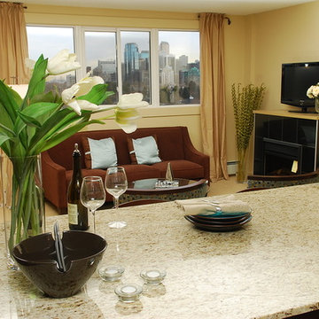 Neutral colour Living room in show suite
