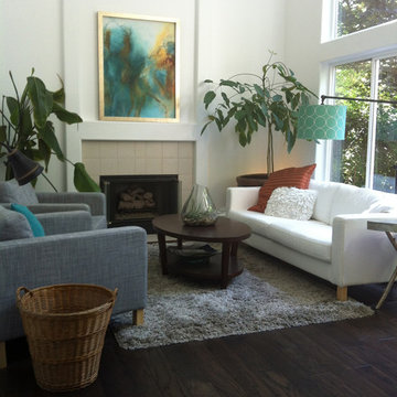 Neutral Living Room with Color Pops