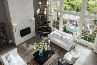 Neutral Transitional Living Room