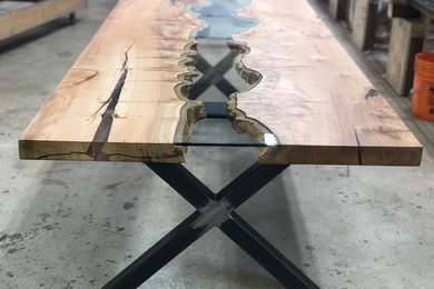 New Big Leaf Maple River Table 2018