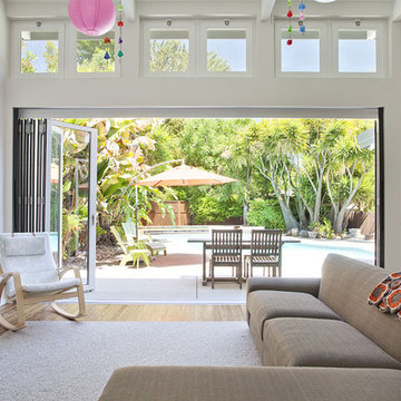 New family room opening to the pool
