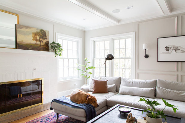 Transitional Living Room by Rachel Loewen Photography