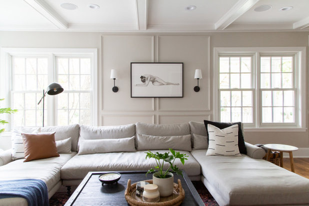 Transitional Living Room by Rachel Loewen Photography