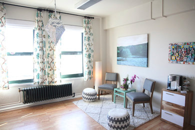 Living room - contemporary living room idea in Portland Maine