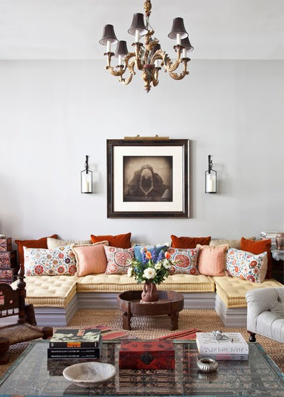Eclectic Living Room by Deborah French Designs