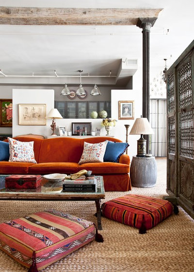 Eclectic Living Room by Deborah French Designs