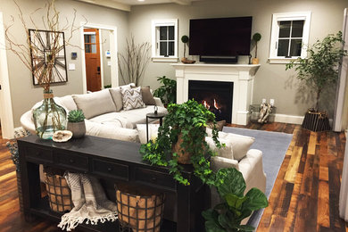 Elegant living room photo in Boston