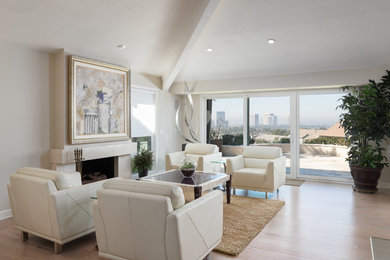 Inspiration for a transitional living room remodel in Orange County