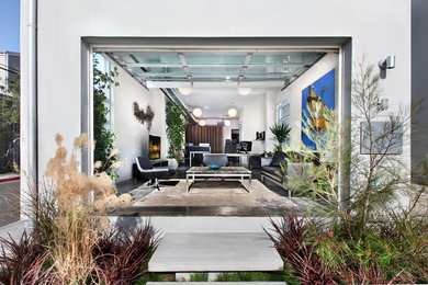 Modern living room in Orange County.
