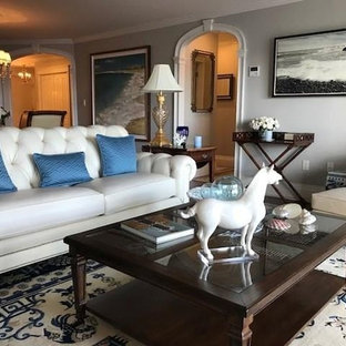 75 Beautiful Medium Tone Wood Floor and Red Floor Living Room Pictures