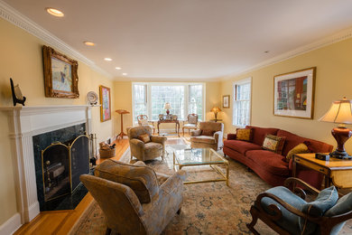 Ornate living room photo in Boston