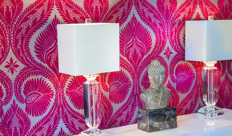 Roll With It: Flocked and Foil Wallpaper Straight Out of the ’70s