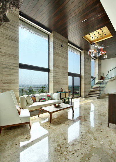 Contemporary Living Room by Dipen Gada and Associates