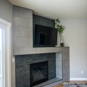 North Denver Modern Living Room & Fireplace
