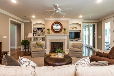 Living room - traditional living room idea in Raleigh