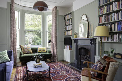 This is an example of a bohemian living room in London.