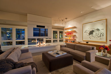 Design ideas for a contemporary living room in Other.