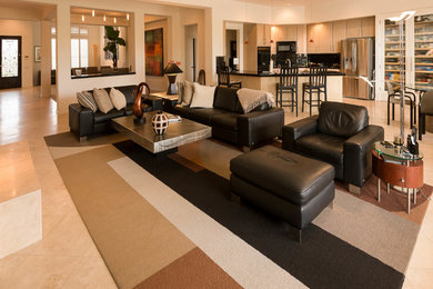 Design ideas for a contemporary living room in Phoenix.