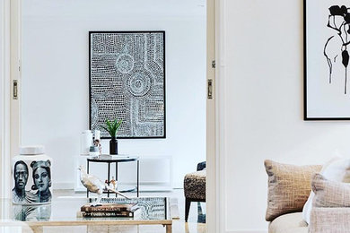 Photo of a scandinavian living room in Adelaide.