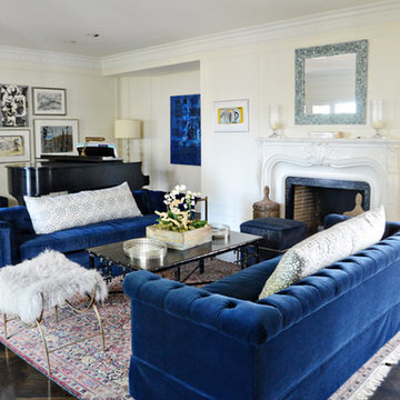 Nouveau Navy Living Room