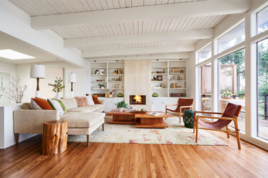 Inspiration for a 1950s living room remodel in Portland