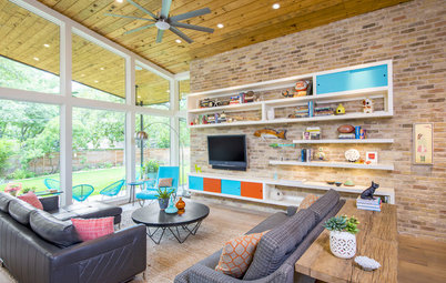 Room of the Day: Empty Nesters Embrace Midcentury Mod in New Great Room
