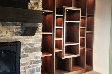 Oak Built-in Bookcases