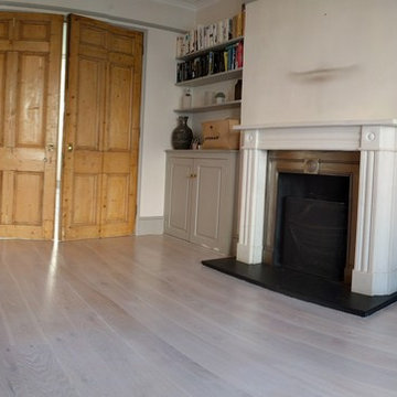 Oak Engineered Boards Installation, custom finished with white oil, Southfields