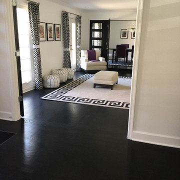 Oak Floor Stained Sable Black