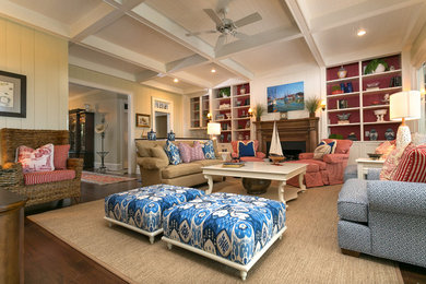 Living room - coastal living room idea in Charleston