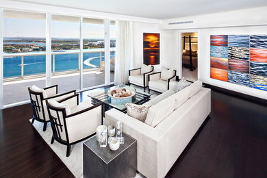 Inspiration for a contemporary living room remodel in Miami