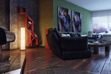 Inspiration for a modern living room remodel in Other