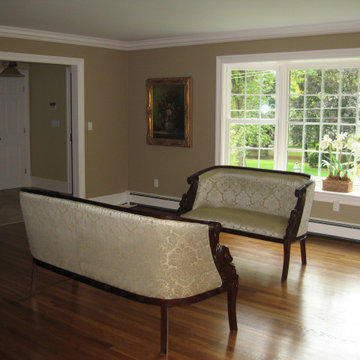 Old Greenwich, Ct. Living Room Staged to Sell.