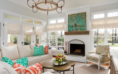 Room of the Day: A Preppy-Meets-Farmhouse Family Room