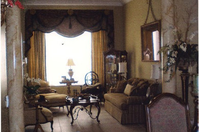 Elegant living room photo in Miami