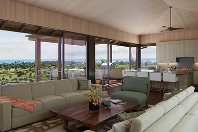 Inspiration for a large world-inspired living room in Hawaii.