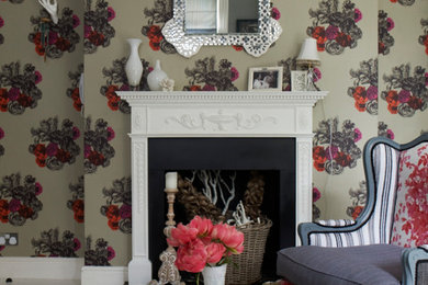 Design ideas for an eclectic living room in Buckinghamshire.