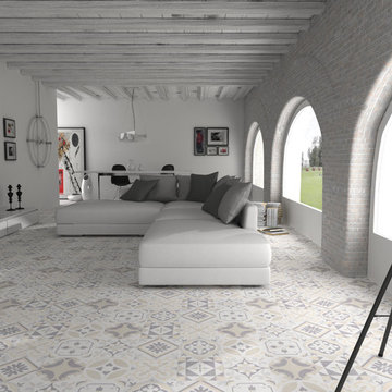 Open plan Moroccan style living space - Walls and Floors