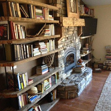 Open Shelving and Mantel