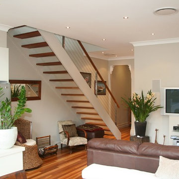 Open tread stair to Master bedroom & upper deck